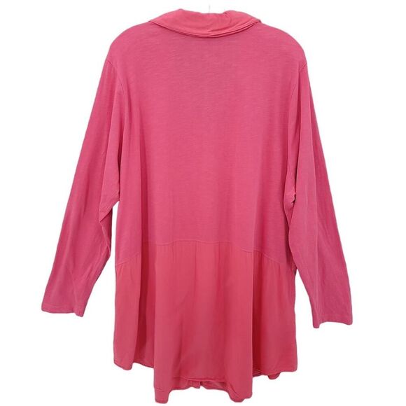 Soft Surroundings Pink Button Down Dress Tunic - Picture 2 of 9